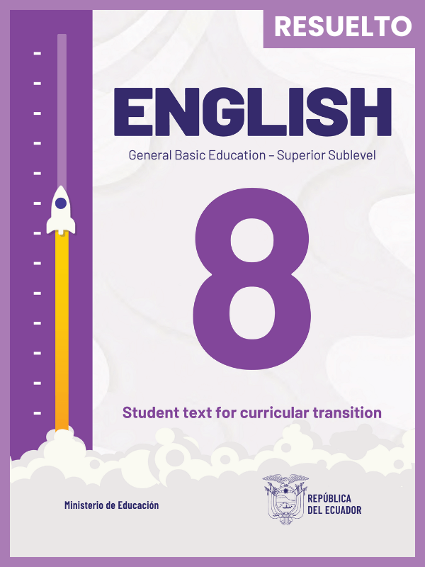 libro resuelto de inglés octavo grado de Educación General Básica EGB