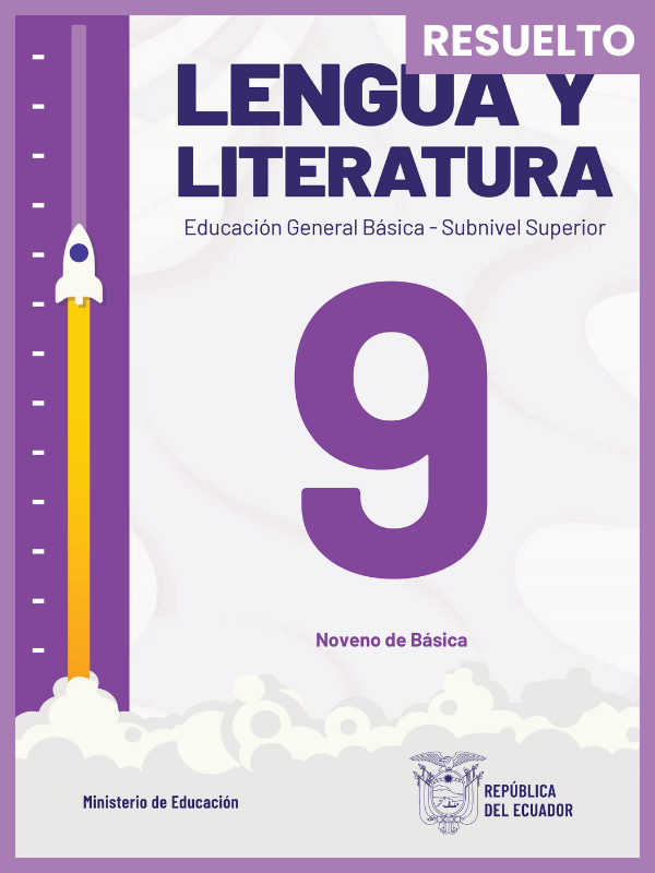 libro resuelto de lengua y literatura uno noveno grado de Educación General Básica EGB