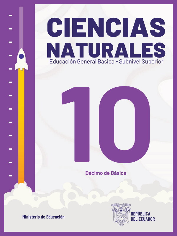 portada del libro de ciencias naturales para décimo grado de Educación General Básica EGB