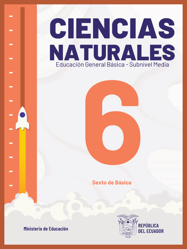 portada del libro de ciencias naturales para sexto grado de Educación General Básica EGB