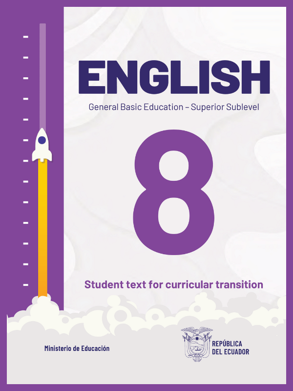 portada del libro de inglés para octavo grado de Educación General Básica EGB