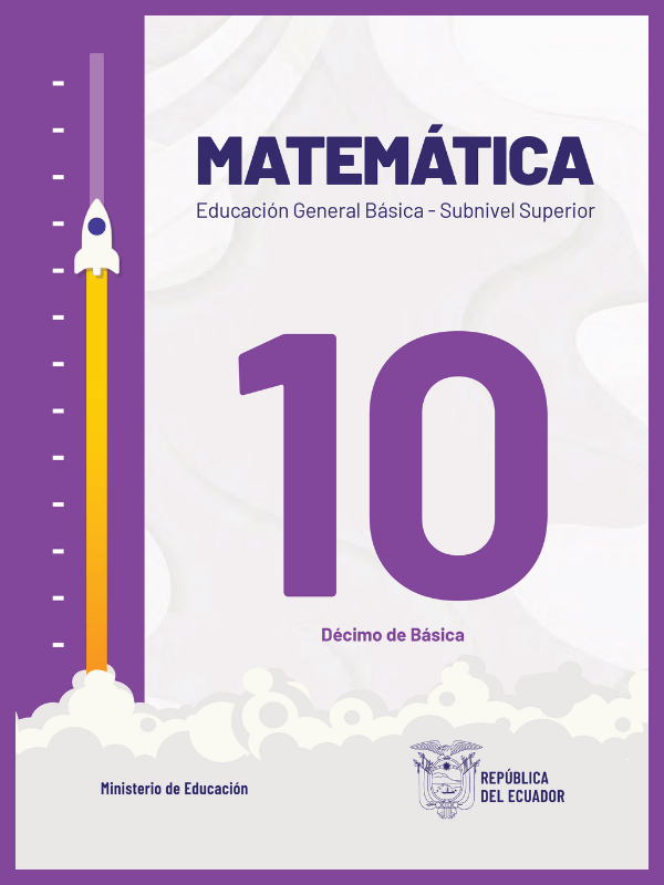 portada del libro de matemáticas décimo grado de Educación General Básica EGB
