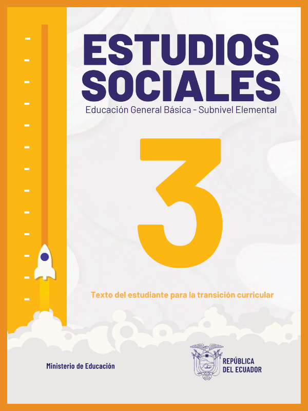 portada del libro estudios sociales tercer grado de Educación General Básica EGB