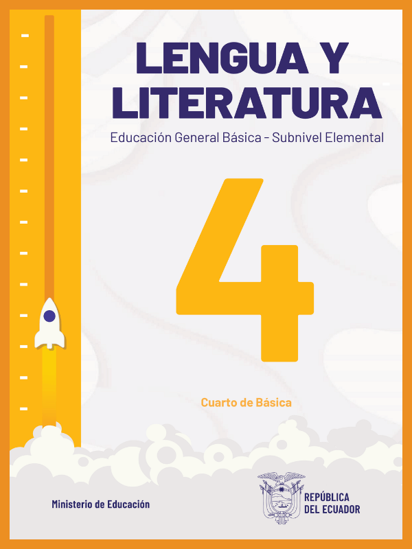 portada del libro lengua y literatura dos cuarto grado de Educación General Básica EGB