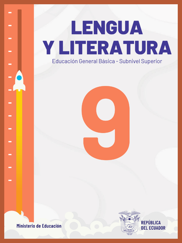 portada del libro de lengua y literatura dos noveno grado de Educación General Básica EGB
