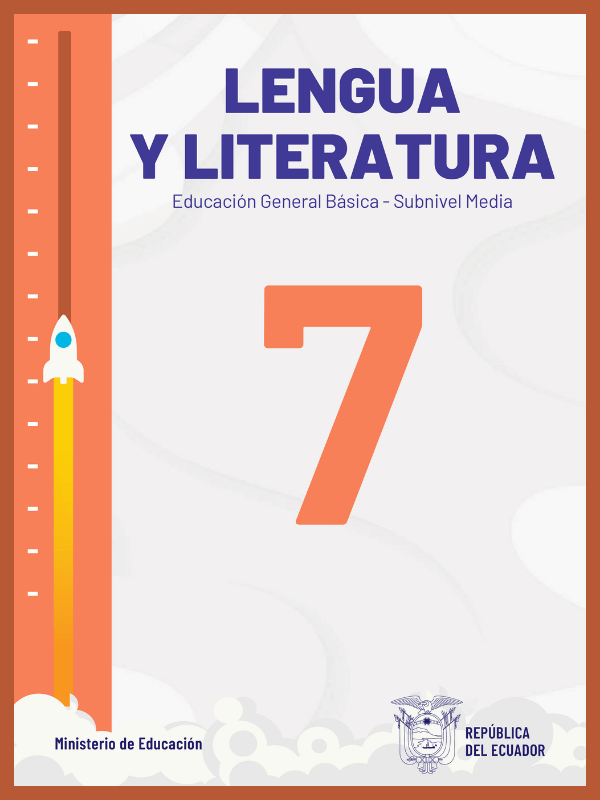 portada del libro de lengua y literatura séptimo grado de Educación General Básica EGB