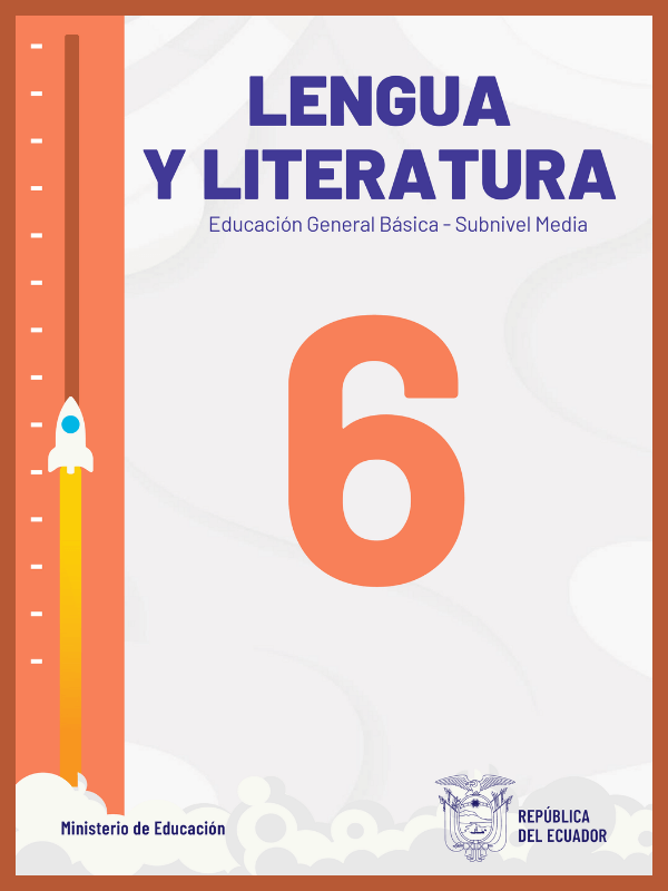 portada del libro de lengua y literatura sexto grado de Educación General Básica EGB