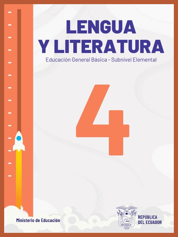portada del libro lengua y literatura uno cuarto grado de Educación General Básica EGB