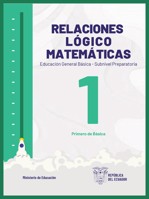portada del libro relaciones lógico matemáticas primer grado de Educación General Básica EGB